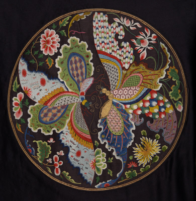 图片[3]-Stone Blue Satin Embroidery Eight Group Happy Meeting Jacket-China Archive